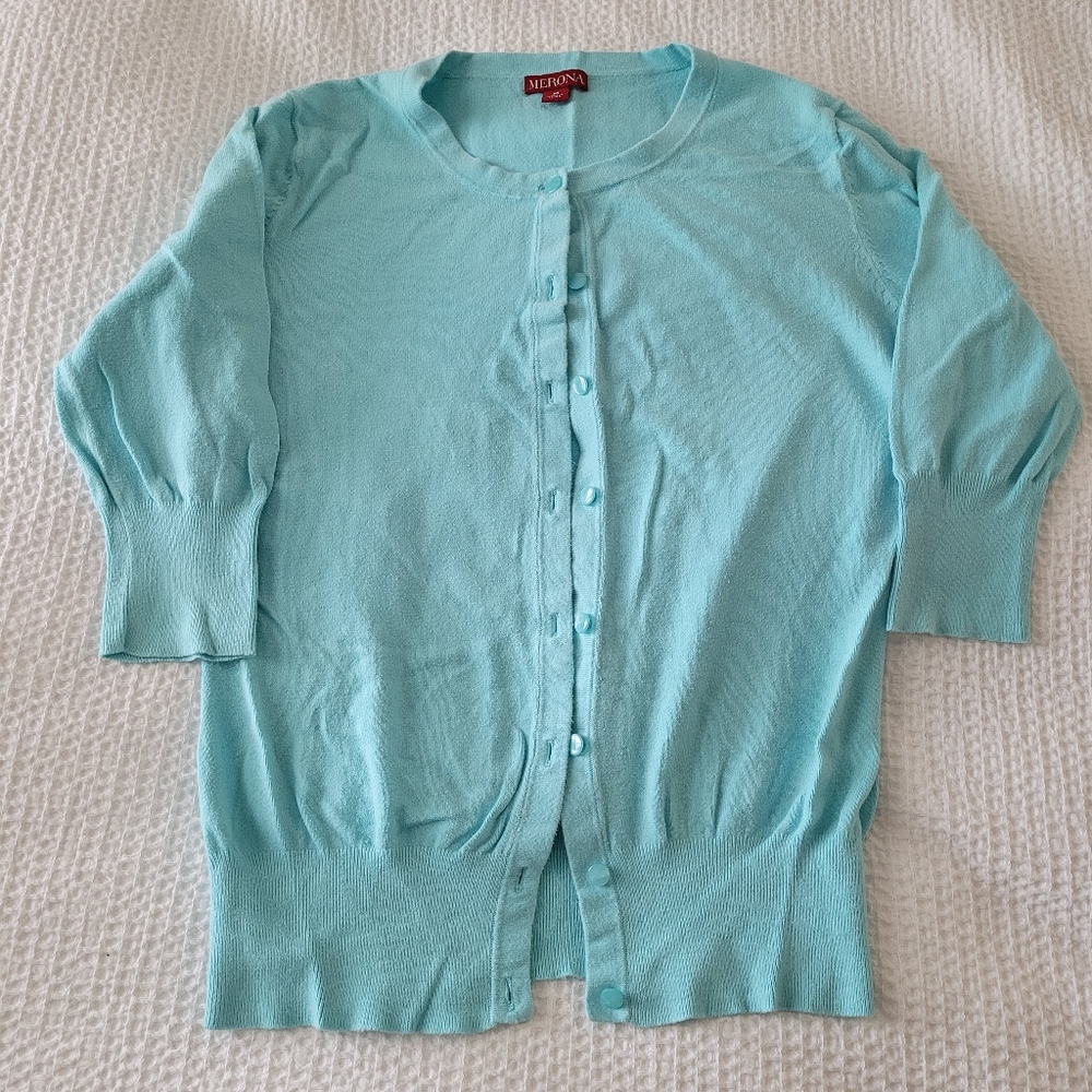 Blue cardigan
